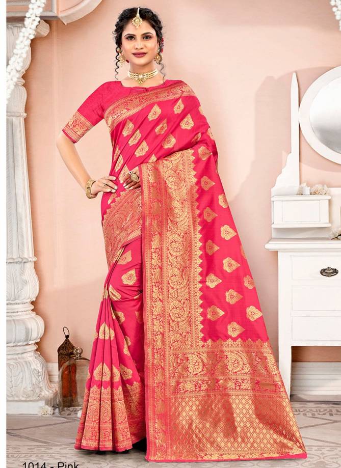 1014 Santraj Latest Fancy Wear designer Silk Saree Collection 